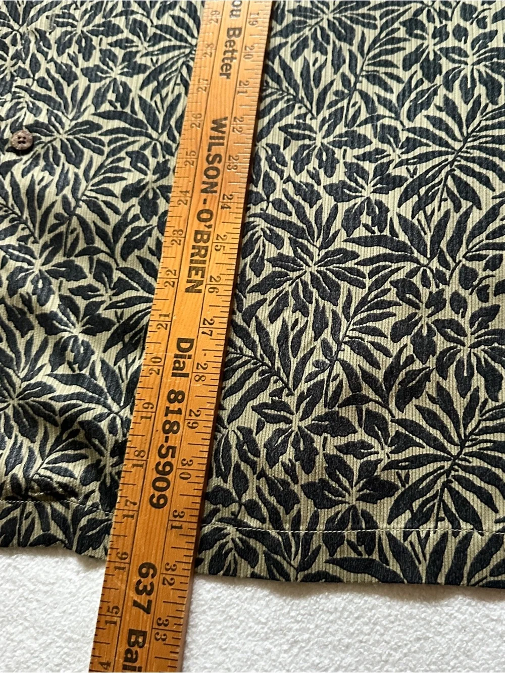 Tommy Bahama Olive Green Botanical Print Short Sleeve XXL